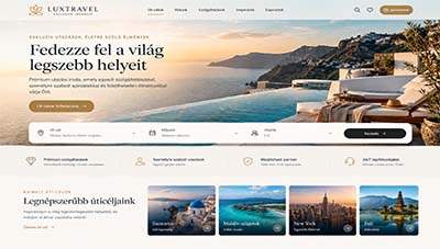 Luxus utazási portál weboldal